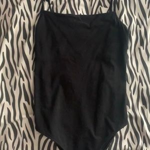 Black simple bodysuit